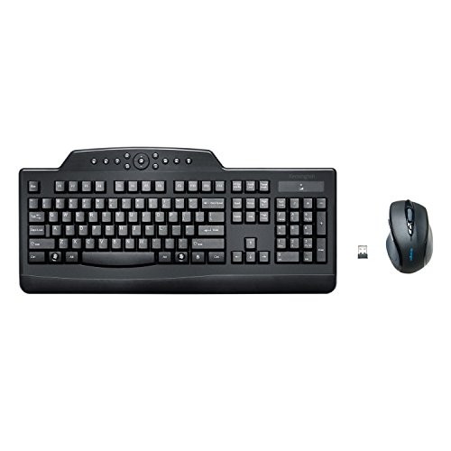 Kensington Pro Fit Wireless Media Desktop Set Wireless Ergonomic Keyboard With Optical Mouse