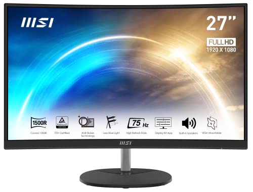 MSI Pro MP272C 27.0&quot; 1920 x 1080 75 Hz Curved Monitor