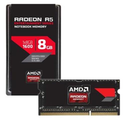AMD R5 Entertainment 8 GB (1 x 8 GB) DDR3-1600 SODIMM CL11 Memory