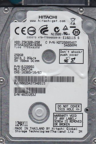 Hitachi Travelstar Z5K320 250 GB 2.5" 5400 RPM Internal Hard Drive